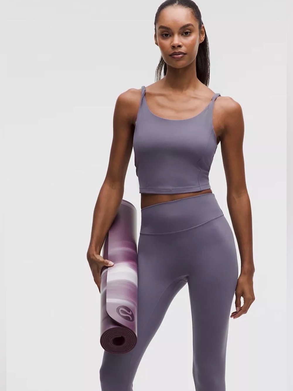 NWT Lululemon Align Twist Strap Cropped Tank Top Grape Mist XL 14 - Picture 9 of 9